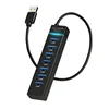 Black 0.3m line 7-port hub