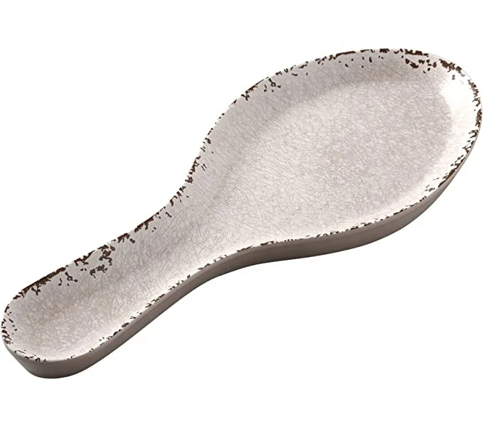 Custom Kitchen Utensil Holders Printed and Logo Plastic Melamine Spoon Rest or Spoon Holder