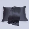 Dark Gray Pure Silk pillow case cover