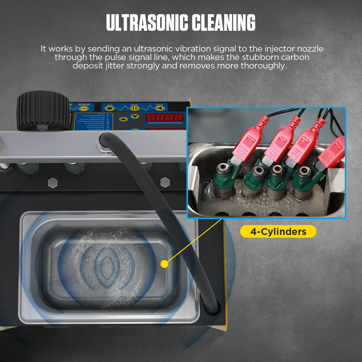 AUTOOL CT150 Original Car Fuel Injector Tester Cleaning Machine Motorcycle Fuel Injector Tester Cleaner 4 Cylinders