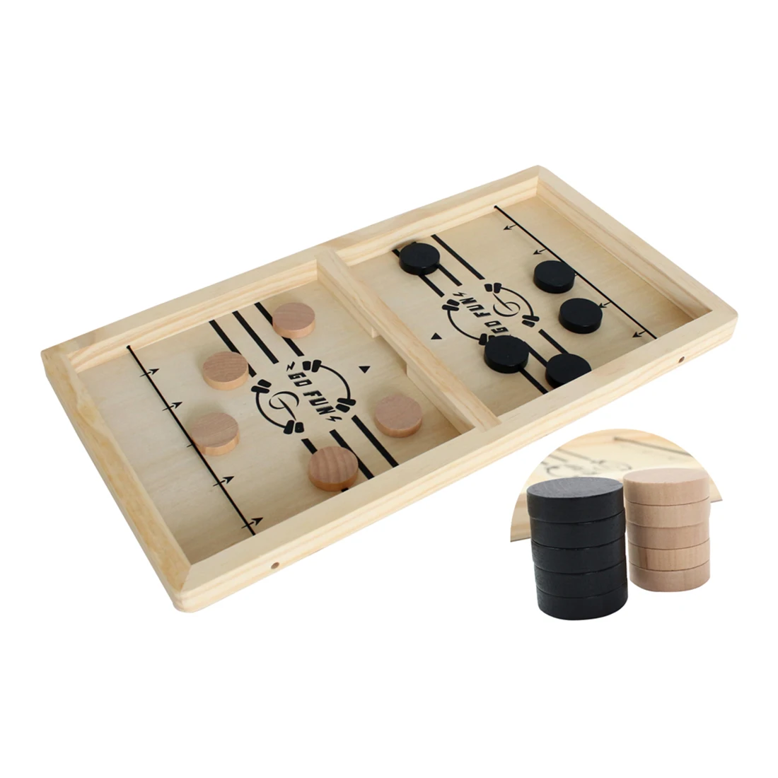 Shuffleboard Wooden Multi Tabletop Indoor Portable Board Games Fast