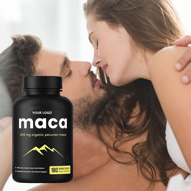 Macas Root Capsules for Adults Black Maca Strong Man Capsules for Men Herbal Supplements