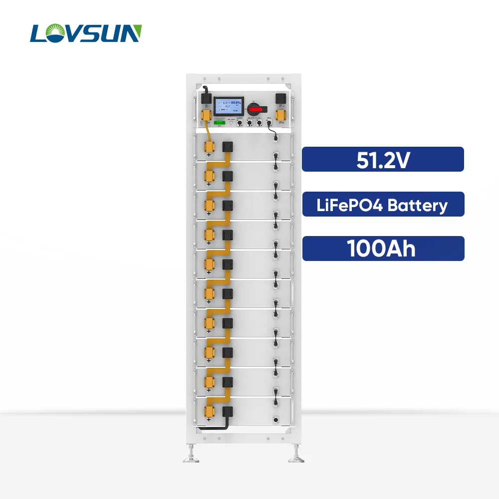 Lovsun High Voltage Stackable Lifepo4 Battery 409V 30kWh 40kWh 100Ah Solar Battery Storage System Lifepo4 Phosphate Battery