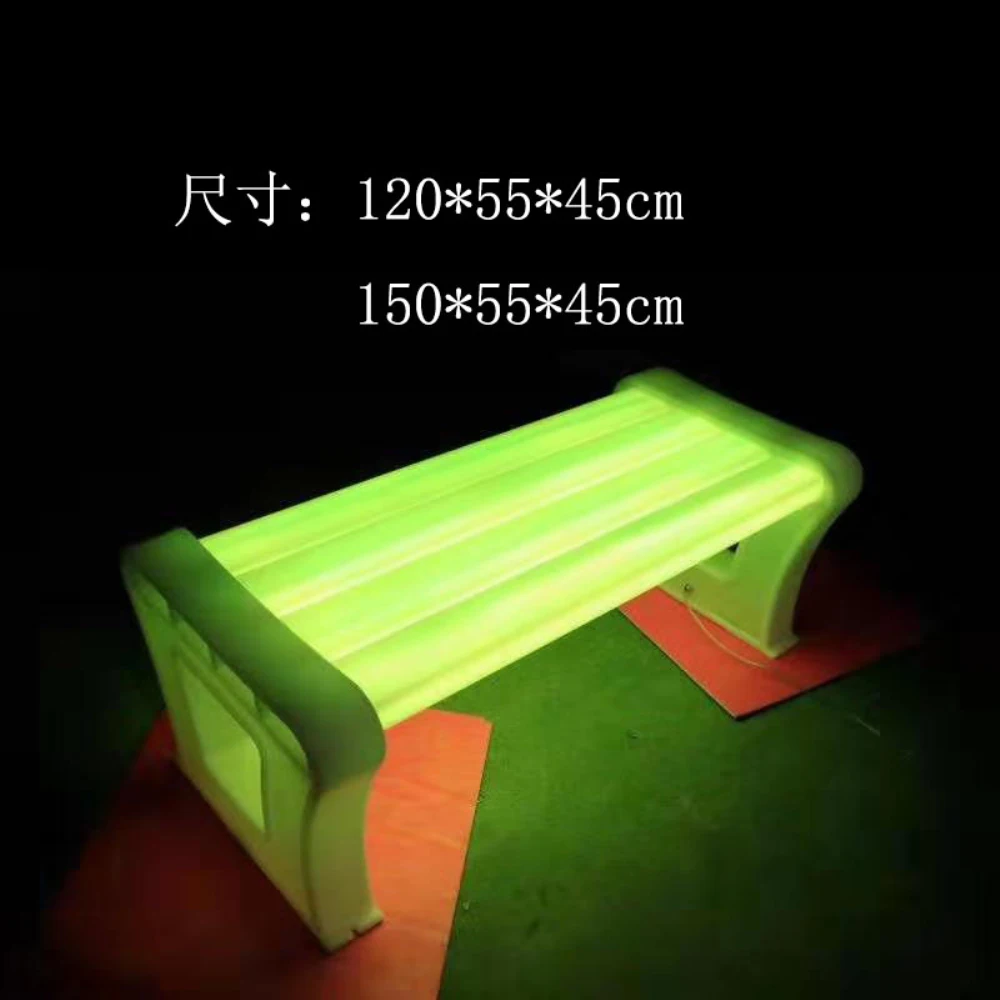 Colorful Bench RGB Lighting Luminous Backrest Anticorrosive Garden Illuminated Led Furniture Park Benches