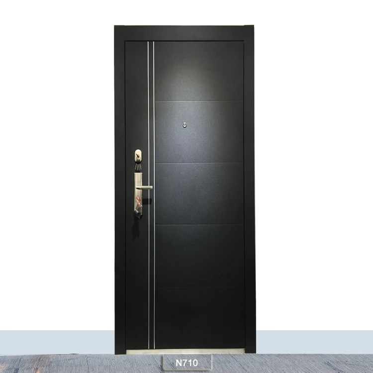 Latest Design Two Colors High Quality Security Steel Door Strong Room Iron Door