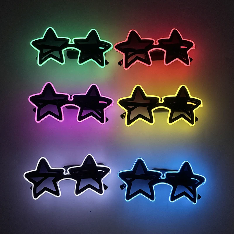 Glowing Wireless Star Sunglasses for Adults