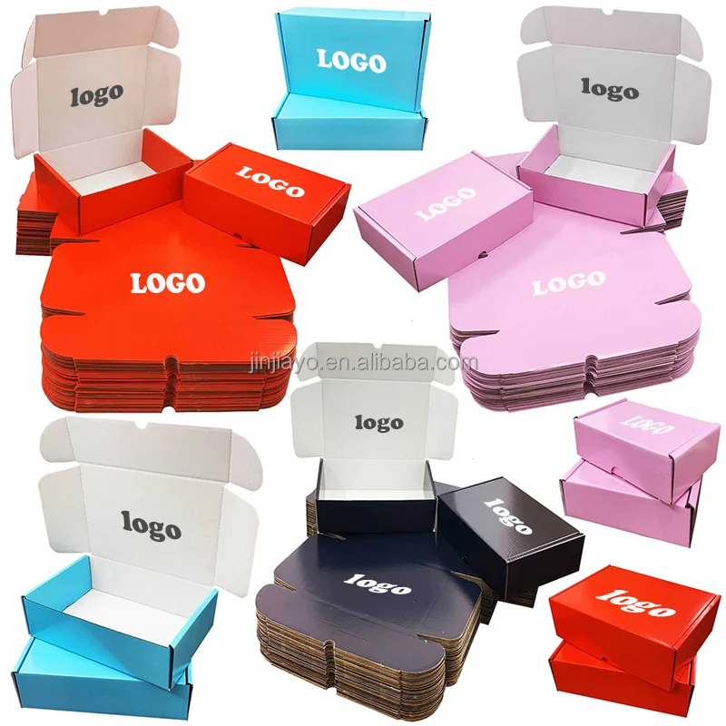 Custom Shipping Mailer Boxes Corrugated Board Clothing Shoes Packaging Print Logo Shipping Package Pink Paper Box Gift supplier