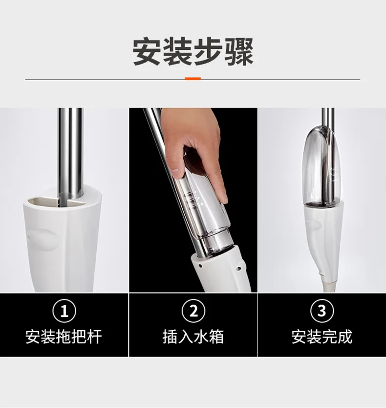Popular Free Hand Flat Floor Mist Swob Household Washing Bathroom Tool Scrape Cleaning Automatic Spray Water Floor Mop