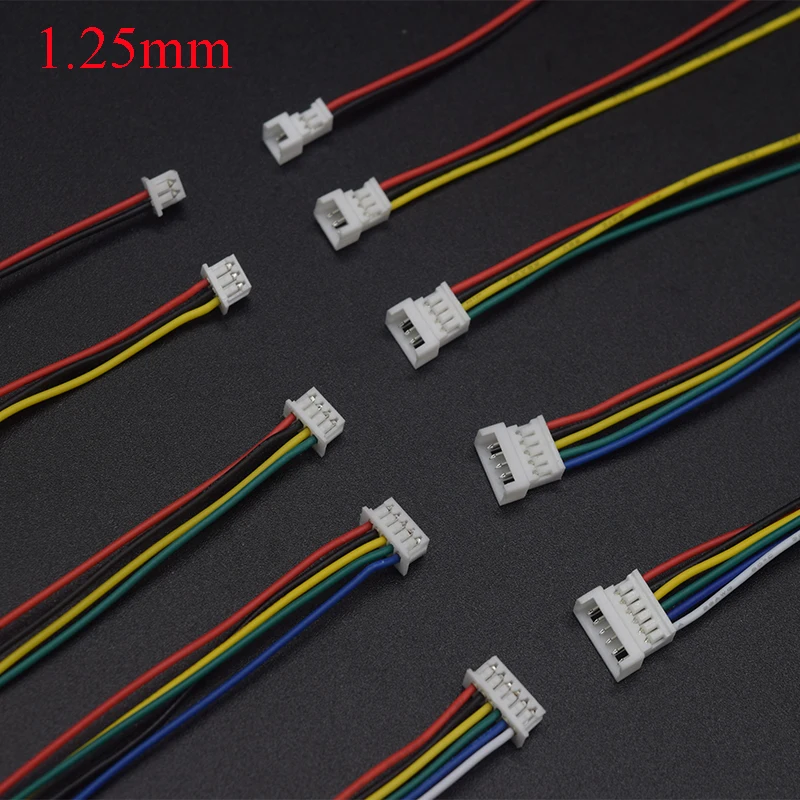 Male Female Connector Plug Wires Cables Jst 1.25mm - Buy 2.5 Mm Wire ...