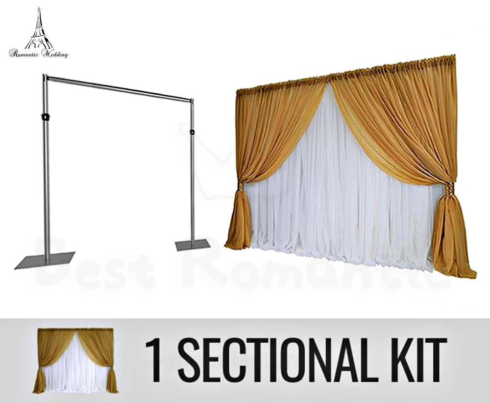Good Materials Double Crossbar Pipe and Drape Set for Wedding Events ...