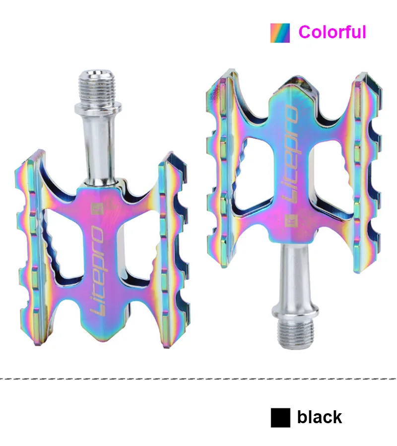 RIDERACE Cycling  Folding Bike Aluminum Alloy Non-slip Pedal MTB Road Riding Sealed Bearing BMX Universal Bicycle Pedal