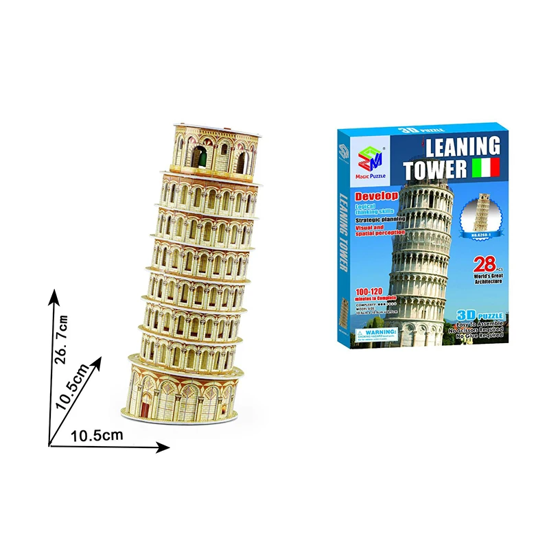 Other Toy World Illustrious Building Custom Box Most Word Famous Architectural 3d Paper Puzzle