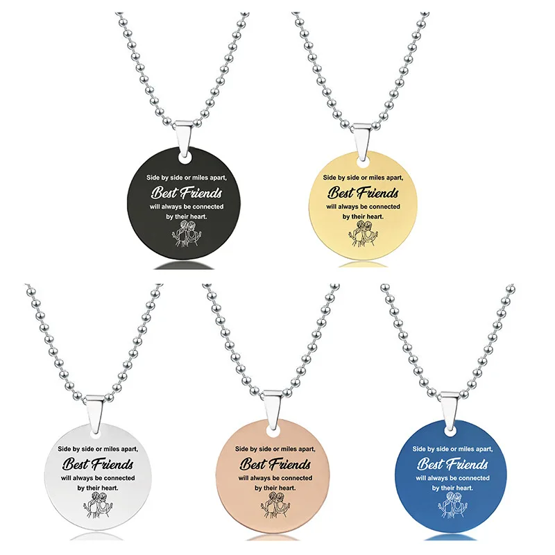 rose gold best friend necklaces