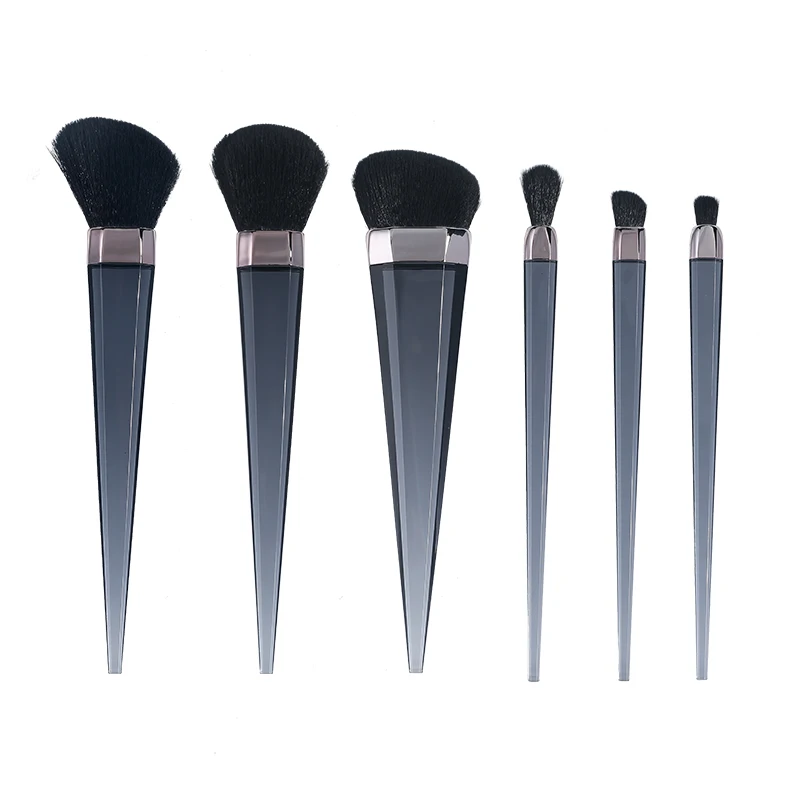 Wholesale New Design Custom Cosmetic Brush Tools Makeup All Transparent Acrylic Brush