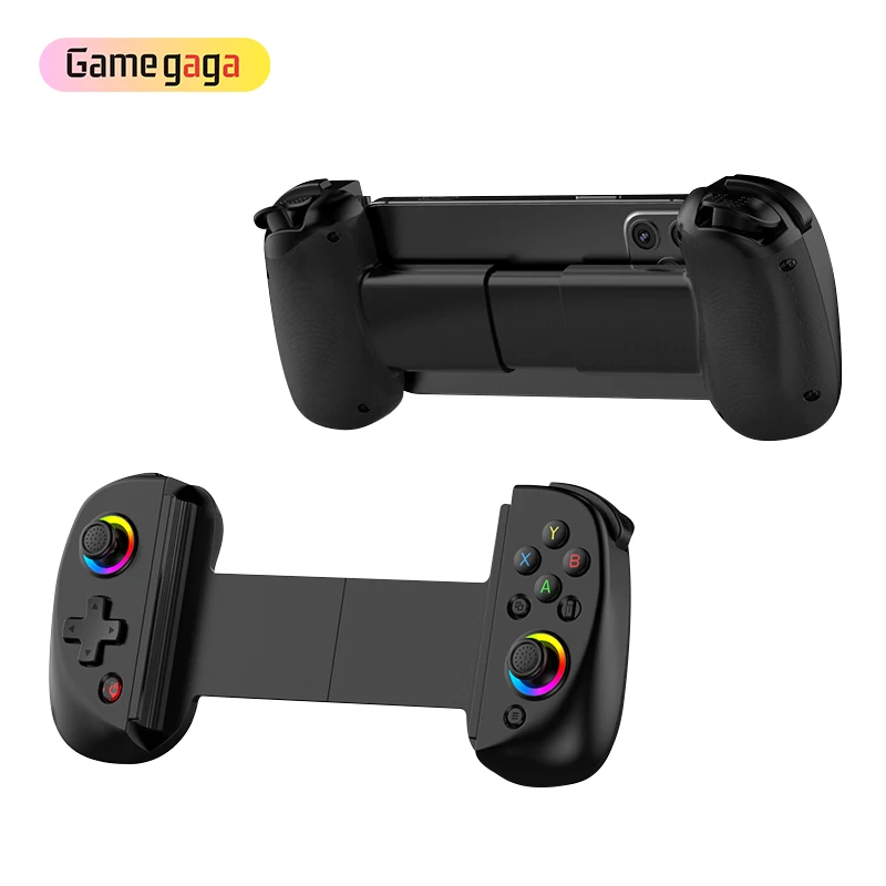 Ye D8伸縮式ゲームコントローラーRGBライトBT伸縮ジョイスティック 
