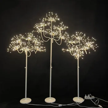 New wedding props road led luminous copper wire millet lamp 6 fireworks tree ornaments Pearl tree decorative lights.