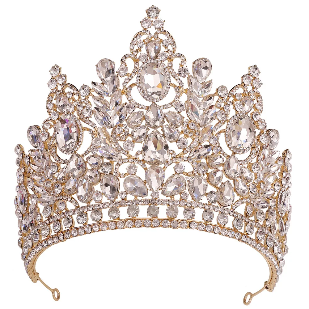 Big Luxury Baroque Rhinestone Crown for Wedding & Parties display picture 1