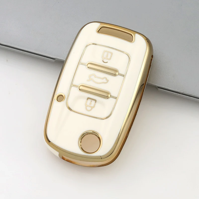Factory Custom Car Key Shell Case TPU Flip Car Key Fob Folding Cover Compatible with Baojun Wuling Accessories