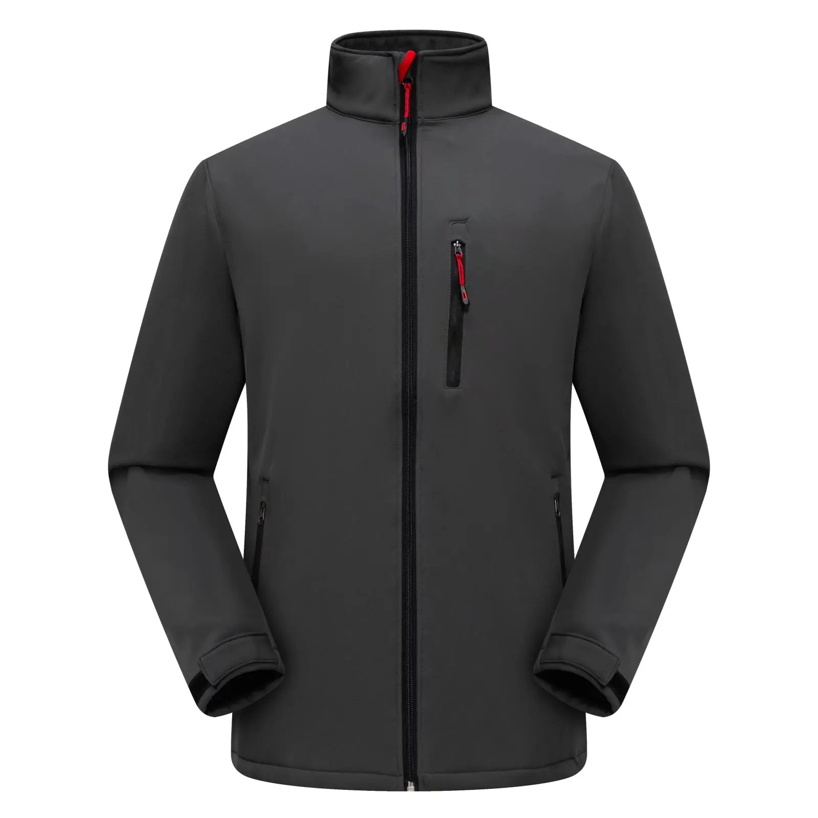 Customized Logo Printing Zipper Iguana Ski Corduroy Jacket Men