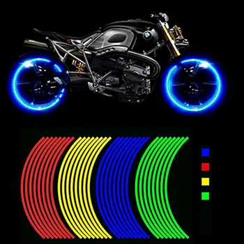 Free Shipping Car Tyre Rim Stickers 18 inches Tire Protection Decoration Automobile Rim Reflective Motorcycle Wheel Stickers