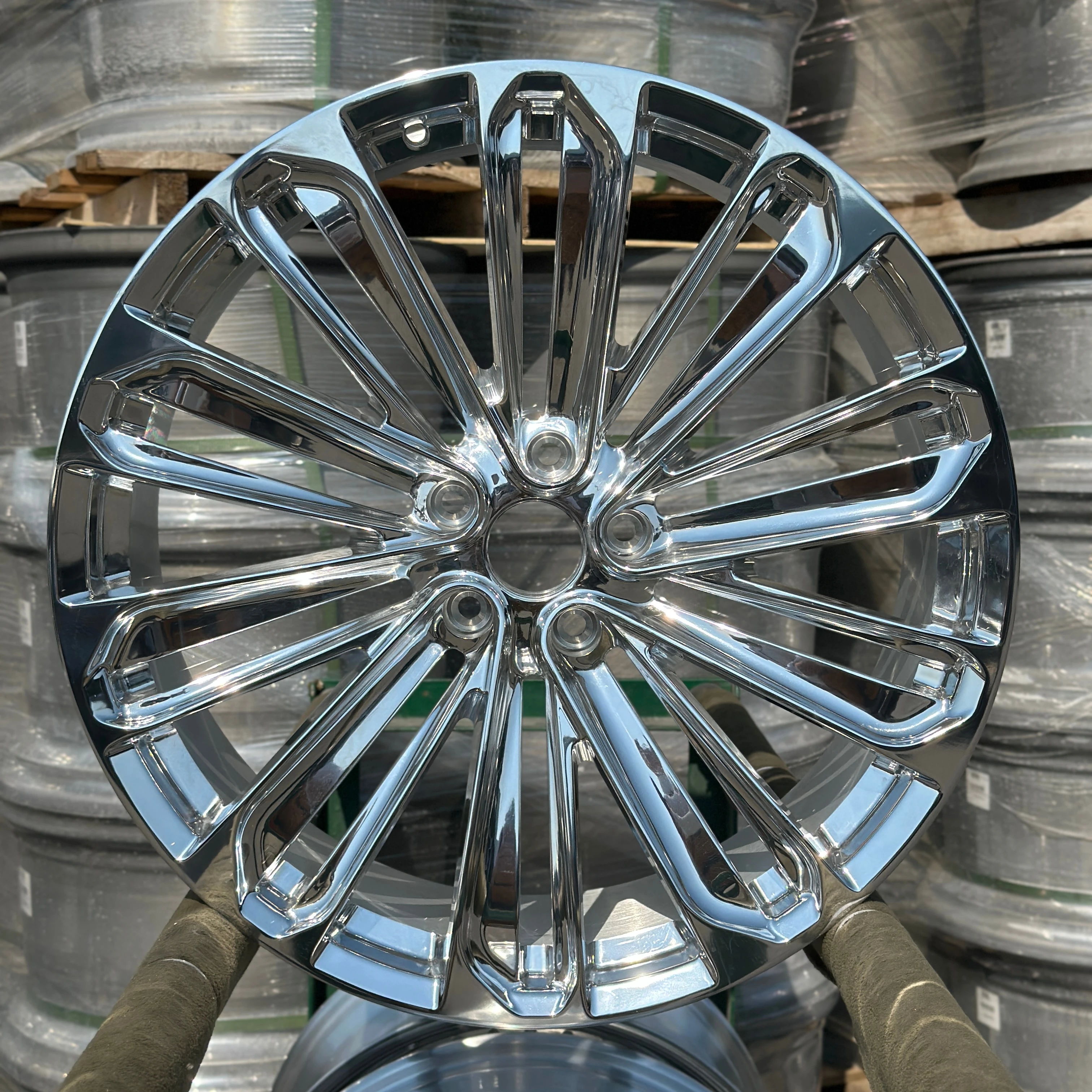 GVICHN multi spoke polished aluminum alloy forged wheels 16 17 18 19 20 21 22 23 24 inch 5x112 5x114.3 5x120 rim