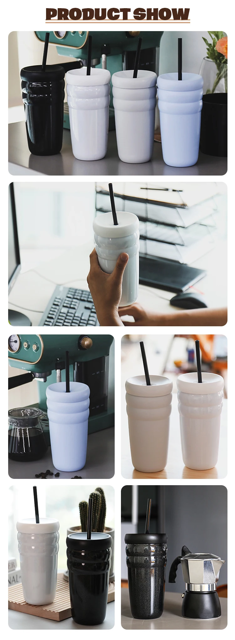 Wholesale 20oz 30oz 600ml White Double Walled Stainless Steel Mug Iced