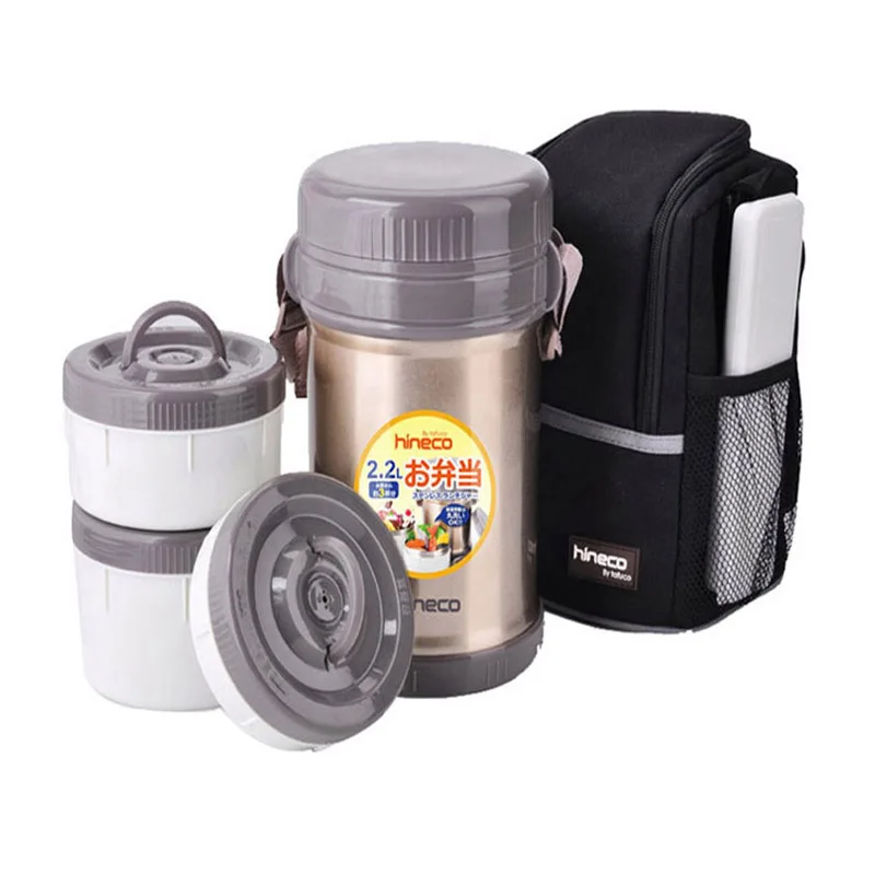 Sell Well High Quality 3 Layer Custom Printed Leakproof Bento Stainless Steel Thermo Food Flask Insulated