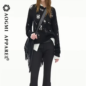 Haute Couture Korean Style Chiffon Ladies Breathable 3D Pattern Long Sleeve Blouse with Windproof Hollow Design Joker