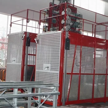 China Top Brand Construction Lifters SC100 Fast Speed Building Lifts with Double Cages Good Quality