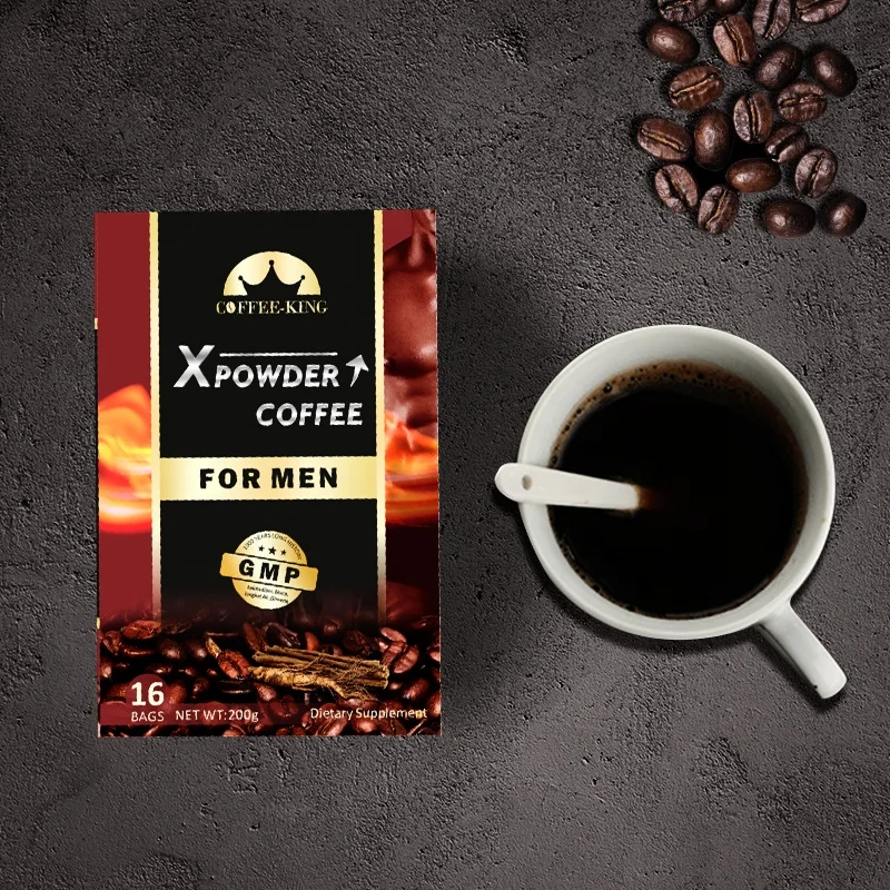 Private Label Max Man Power Maca Energy Coffee Tongkat ali Herbal Instant Maca Coffee for Men XPOWER Coffee