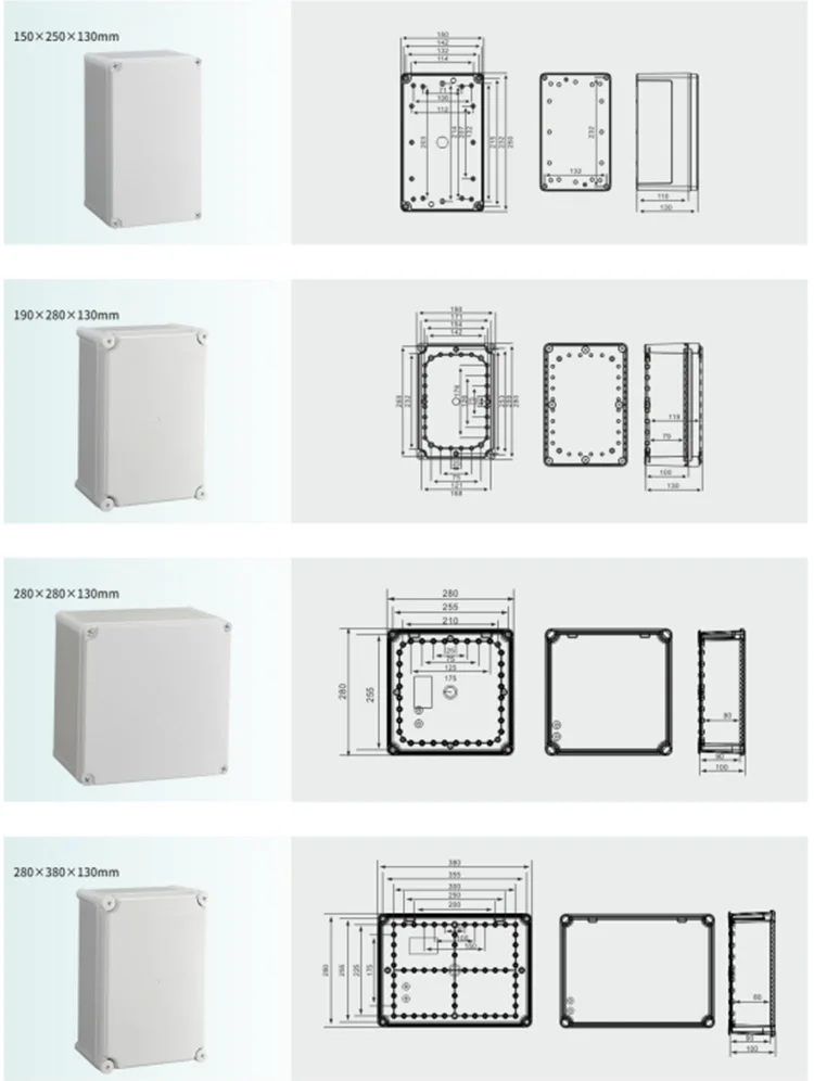 EKYK Outdoor Waterproof IP67 ABS+PC Gray Switch Protection Box ...