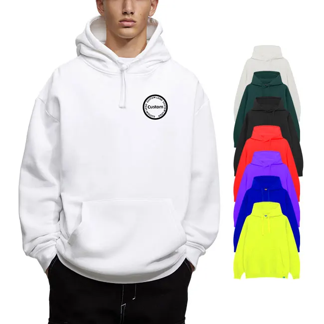 High Quality Men Hoodies Manufacture  Plus Size Custom Patch Embroidery  Fleece Hoodie With Strings for OEM
