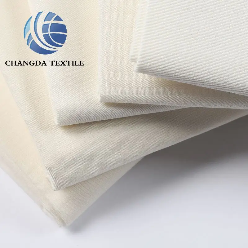 WorkWear Grey Fabric 80 Polyester 20 Cotton 21s Yarn Twill 200 Gsm