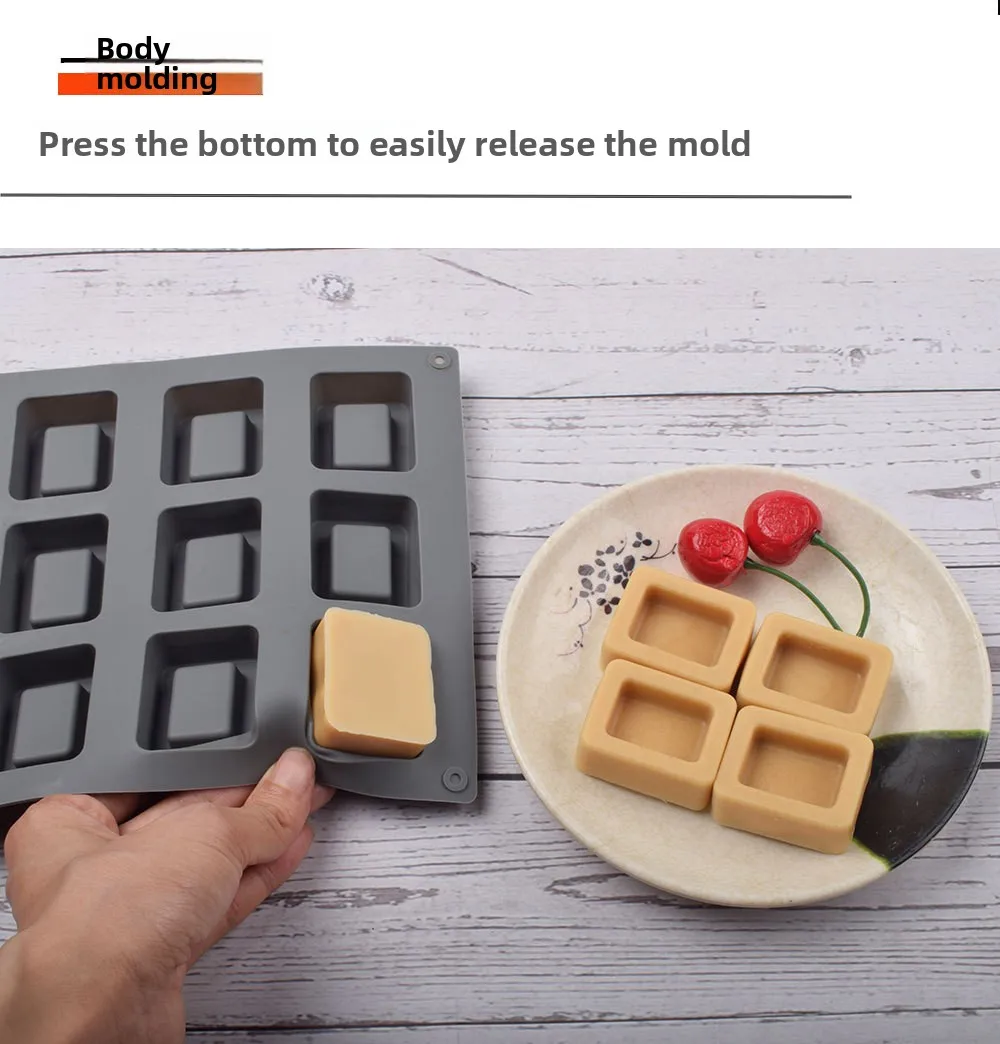 15-Grid Square Silicone Oven Mold for Cake Cookie Chocolate & Candy Baking High Temperature Resistant DIY Baking Tools factory