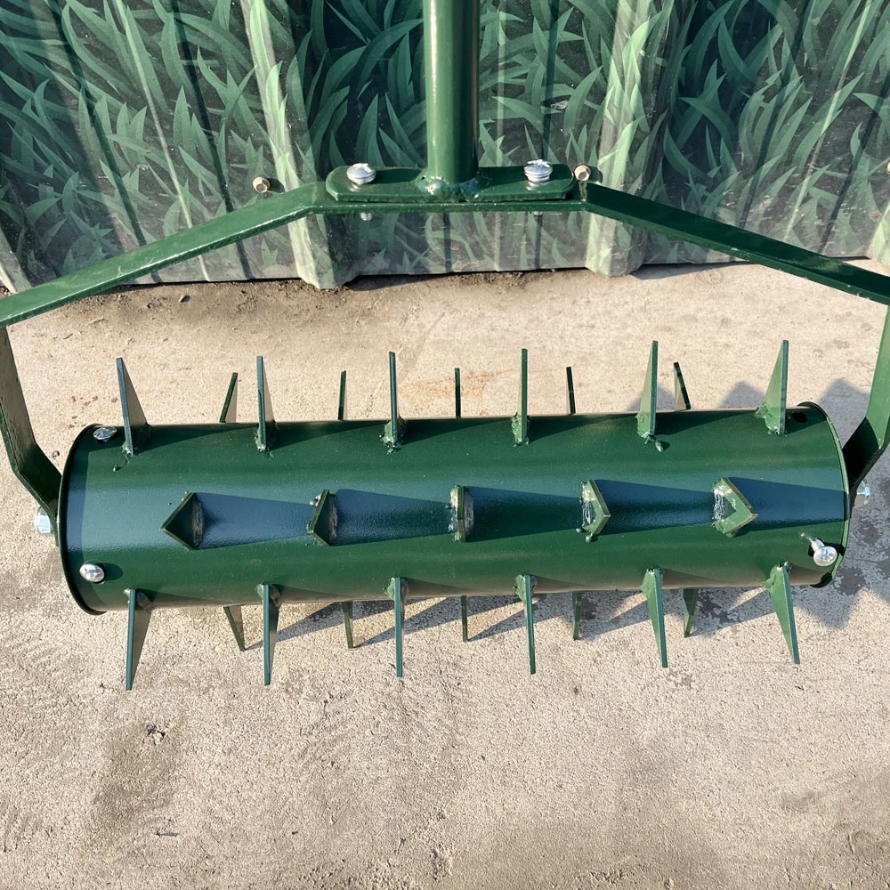 thumbnail image 2 of Manual Rolling Lawn Aerator - 44lb Weighted Soil Aeration Tool With 30 Spikes 2 of 11