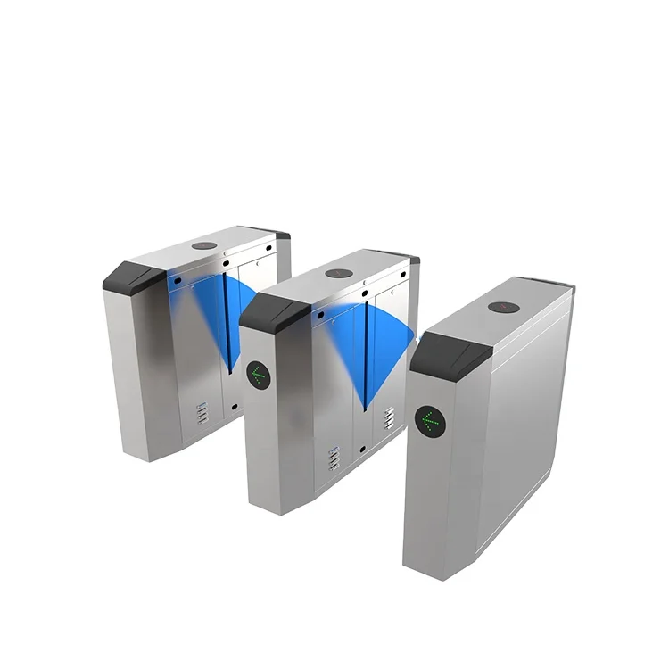 High security face recognition fingerprint RFID access control flap turnstile barrier gate system