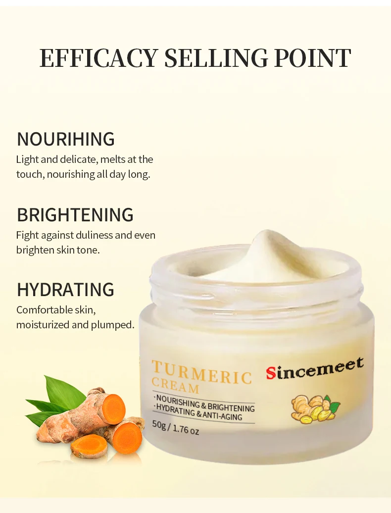 Private Label Natural Turmeric Acne Treatment Dark Spot Removing Facial