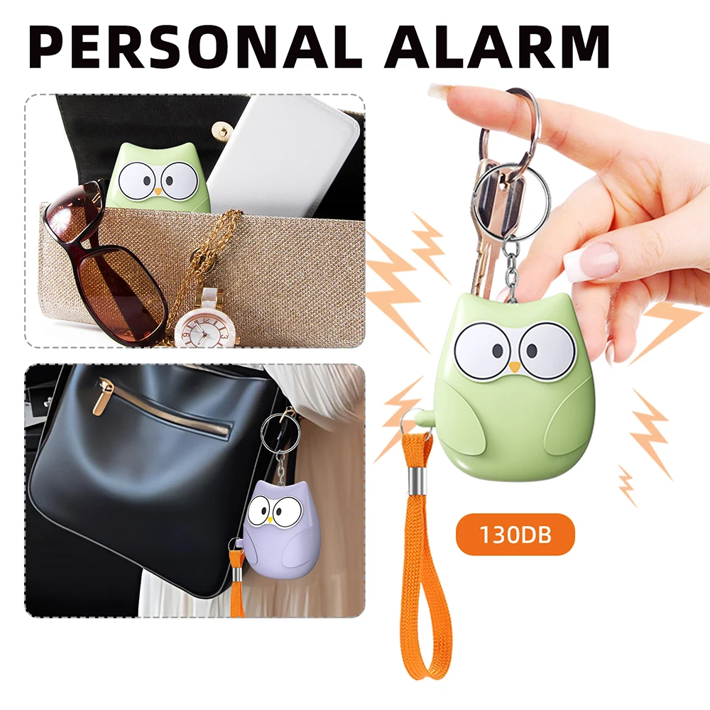 Leapiture 130dB Personal Alarm Keychain – LED Flashlight, Pull-Pin Activation, Self-Defense Safety Siren For Women, Kids, Seniors