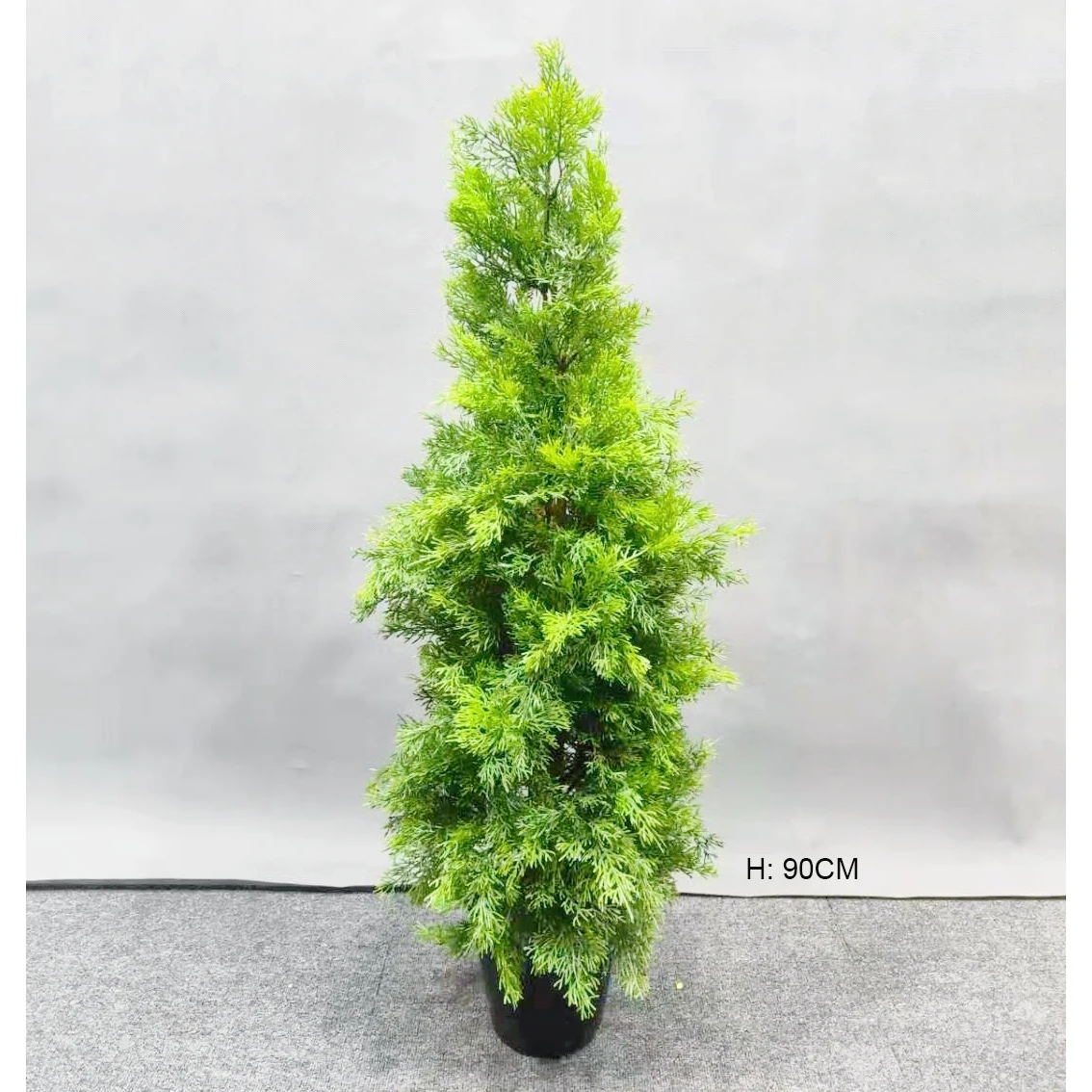 90cm Knstliche Topiary-Bume, Grne Ovale Zeder-Zypresse im Topf,  Knstlicher Kiefern-Thuja-Bonsai fr Innen und Auen