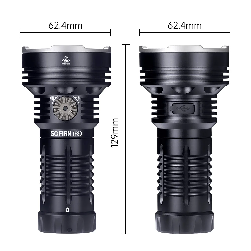 Sofirn IF30 EDC Rechargeable Flashlight - 12000lm, 685m Beam, IP68