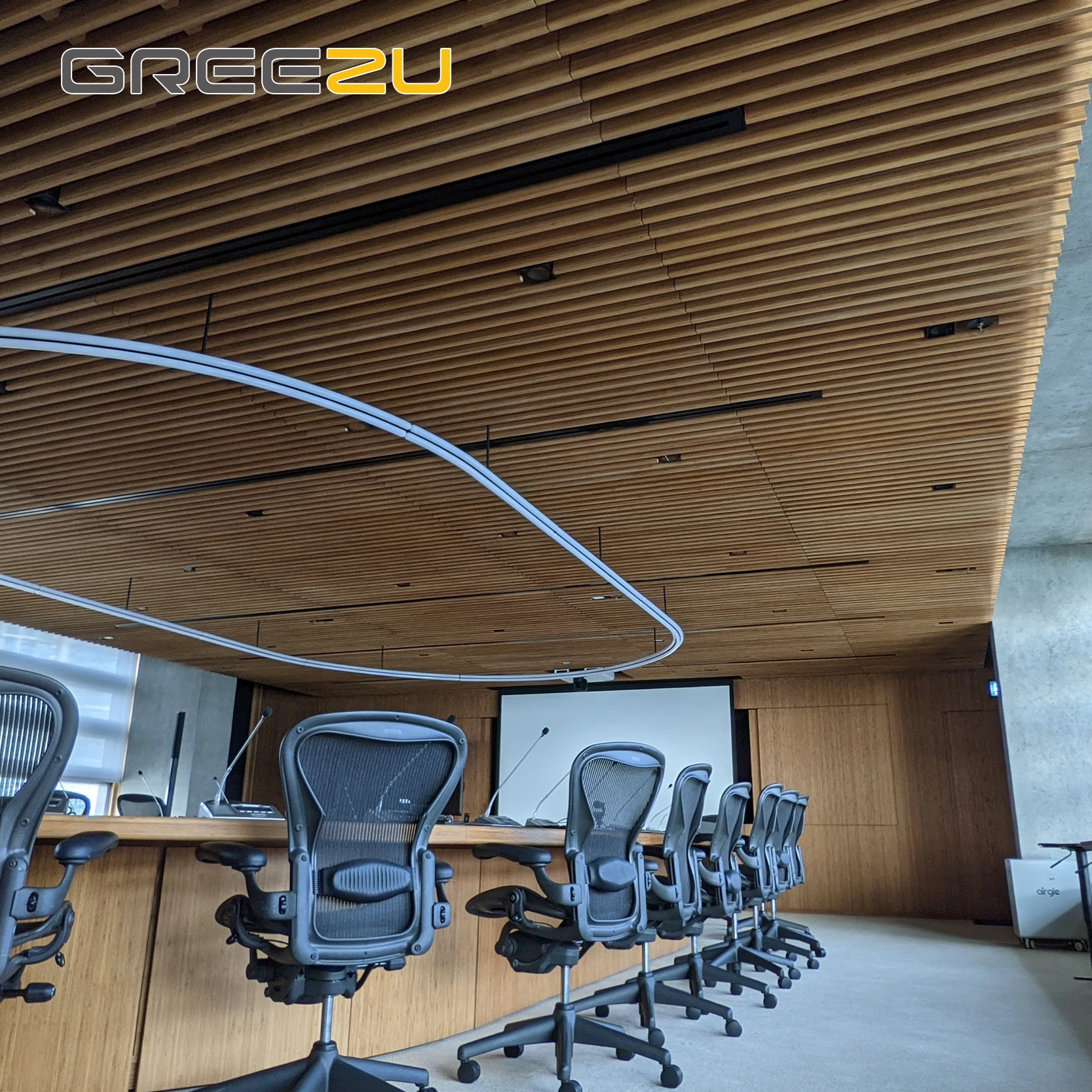 Fire Resistance Synthetic Bamboo Ceiling Systems Drap Ceiling ...