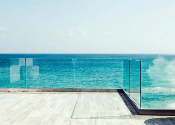 Safety High Quality U Channel Glass Railing System With RGB LED Light ...