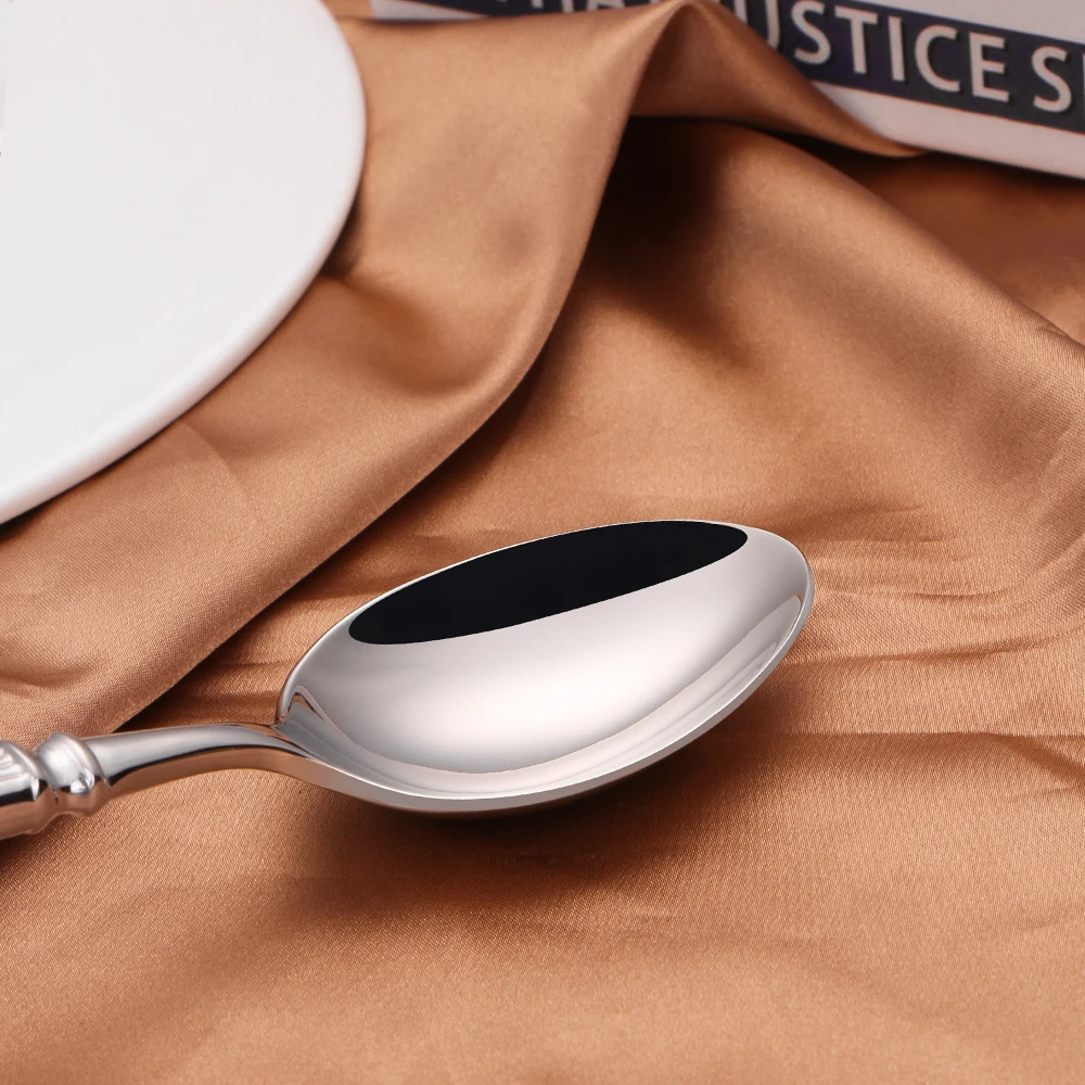High End 18-10 Flatware Set Luxury 18-10 Stainless Steel Heavy Duty Cutlery Set Solid Fork Spoon for Home Kitchen Restaurant