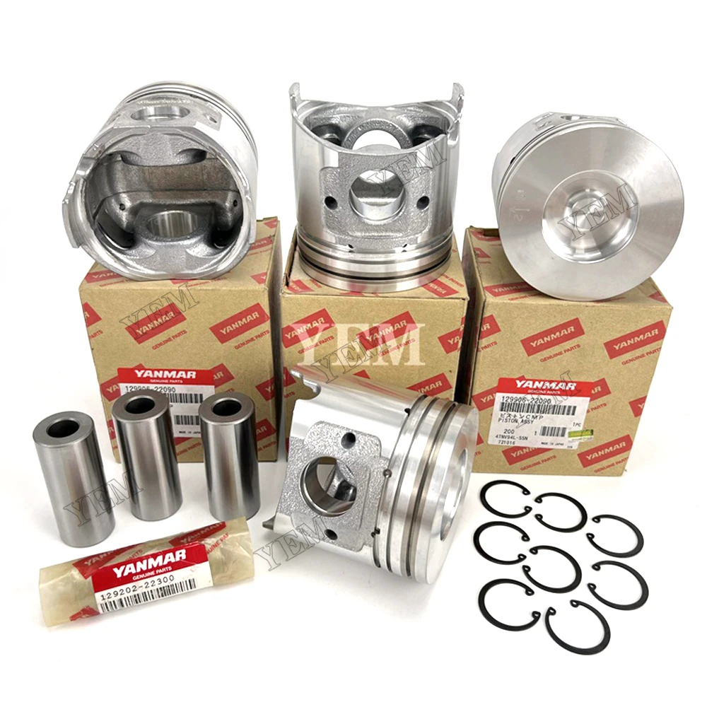 China Wholesale 3TN100 3TNE100 4TN100 4TNE106 4TNV106 Piston Kit for yanmar Engine for yanmar Piston Kit