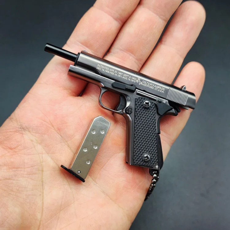 大人のためのリアルな1911ガンキーホルダーメタルピストルモデル