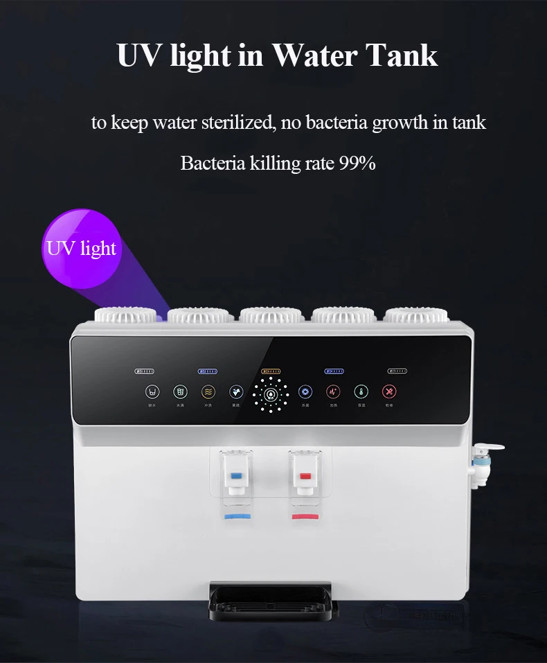 2025 Myteck New Arrival Tabletop Instant Hot Water Dispenser System RO Reverse Osmosis Drinking Water for Home