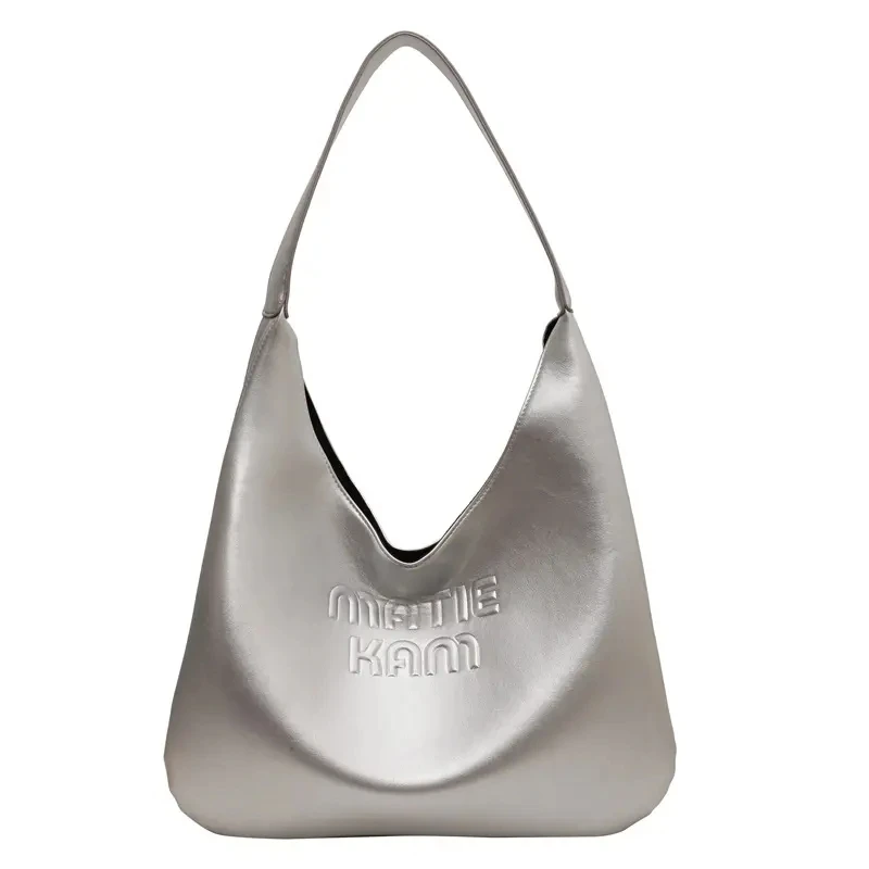Custom Embossed Logo Lady 2024 Women's Handbag Fake Designer Vegan Black Leather Hobo Bolso Mini Handbag Bags for Women