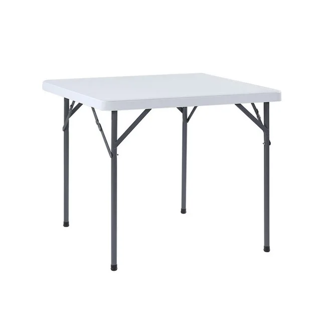 YJ-F86 White Plastic Outdoor Garden Picnic Camping Square Folding Table