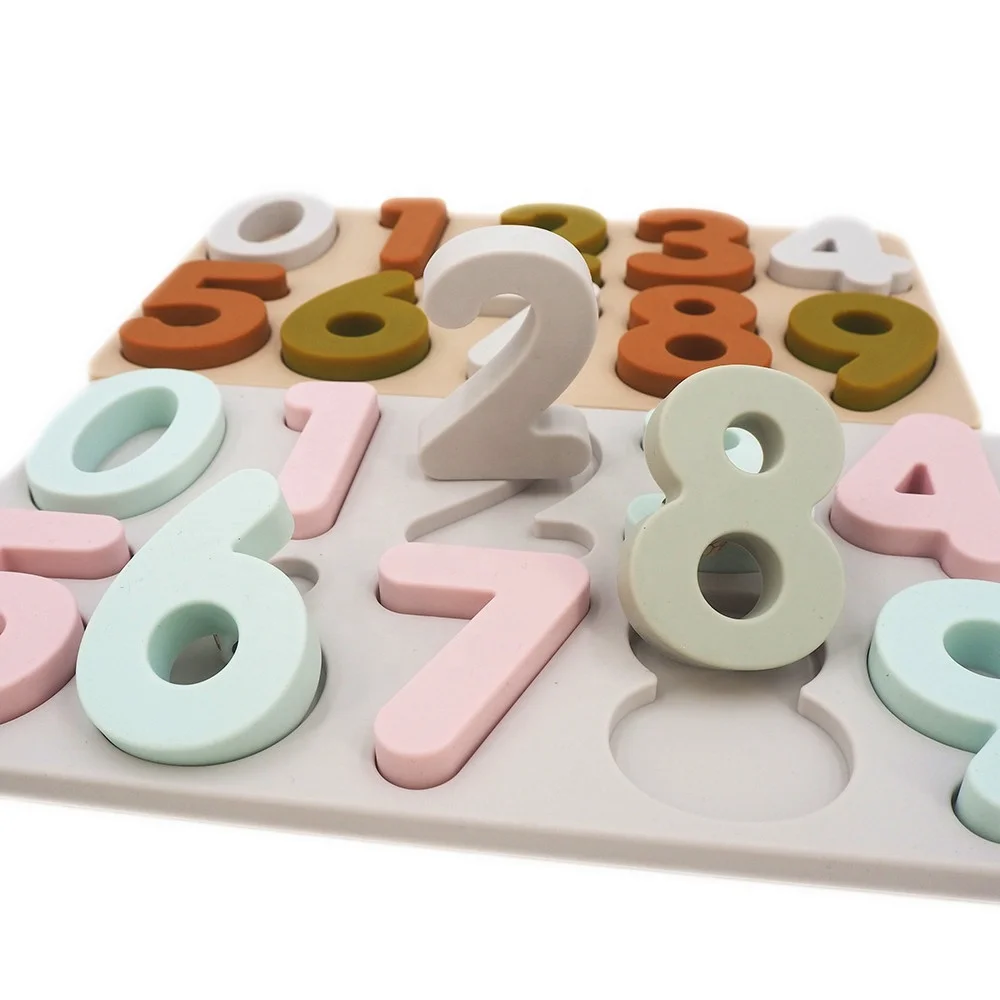 Модные 3D цифровые блоки с числами интеллектуальная головоломка Монтессори игрушки силиконовый Детский