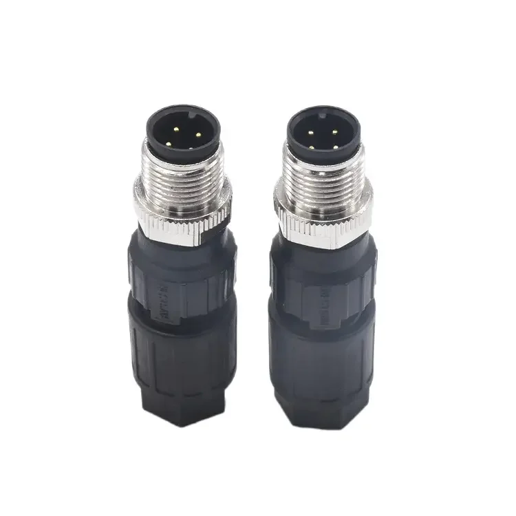 Manufacturer Field Quick Installation 4 Pin Connector Male A Coded IDC Plug Cable M12 Waterproof Circular Connector